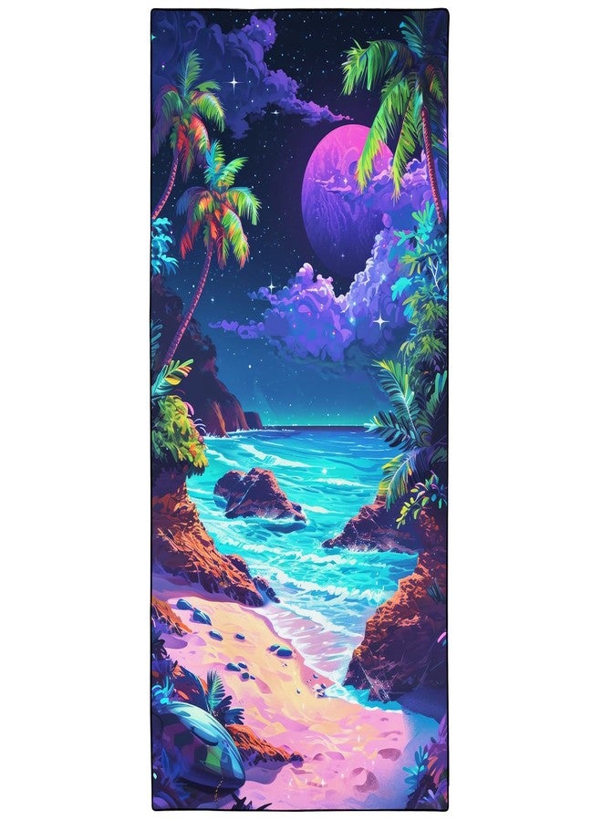 OHTMTHO Seaside Palm Trees Beach Towel Oversized 36"x72" Quick Dry Microfiber Towels Pool Accessories Cruise Essentials Vacation Gifts Summer Must Haves for Swimming Camping Travel - Image 1